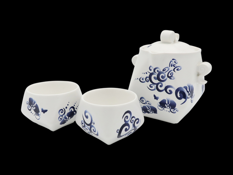 青龍天燈茶具組一壺二杯